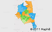 Political Simple Map of Central, cropped outside