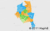 Political Simple Map of Central, single color outside