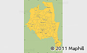 Savanna Style Simple Map of Central, single color outside