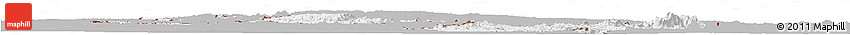 Gray Horizon Map of Malawi, single color outside