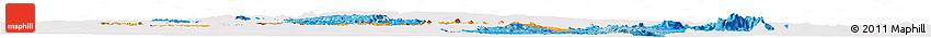 Political Horizon Map of Malawi, cropped outside