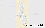 Classic Style Map of Malawi, single color outside
