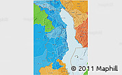 Political Shades 3D Map of Northern