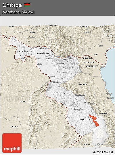 Classic Style 3D Map of Chitipa