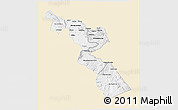 Classic Style 3D Map of Chitipa, single color outside