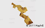 Physical 3D Map of Chitipa, cropped outside
