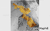 Physical 3D Map of Chitipa, desaturated