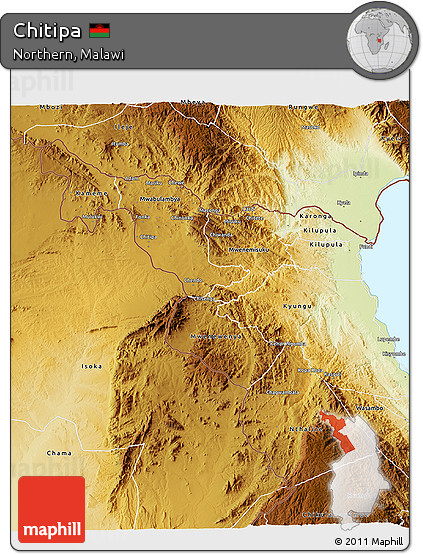 Physical 3D Map of Chitipa