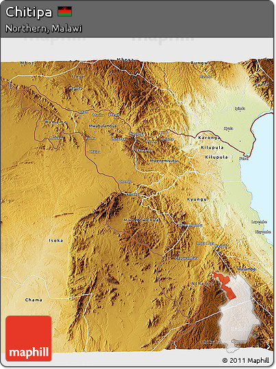 Physical 3D Map of Chitipa