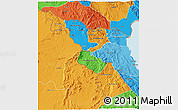 Political 3D Map of Chitipa, political shades outside
