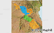 Political 3D Map of Chitipa, satellite outside