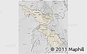 Shaded Relief 3D Map of Chitipa, desaturated