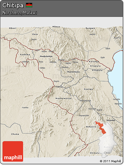 Shaded Relief 3D Map of Chitipa