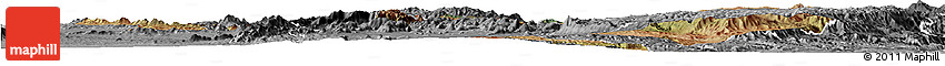 Satellite Horizon Map of Chitipa, desaturated