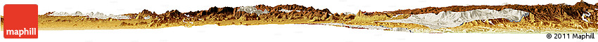 Shaded Relief Horizon Map of Chitipa, physical outside