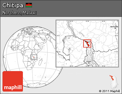 Blank Location Map of Chitipa