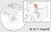 Blank Location Map of Chitipa, highlighted parent region, within the entire country
