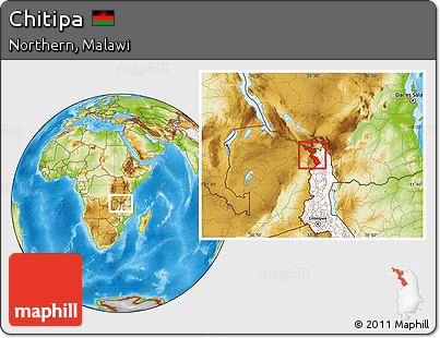 Physical Location Map of Chitipa, highlighted country