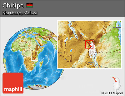 Physical Location Map of Chitipa, highlighted parent region
