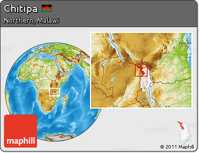 Physical Location Map of Chitipa, highlighted parent region