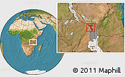 Satellite Location Map of Chitipa, highlighted country, highlighted parent region