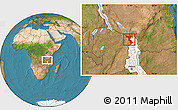 Satellite Location Map of Chitipa, highlighted country