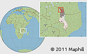 Savanna Style Location Map of Chitipa, highlighted country, highlighted parent region, within the entire country