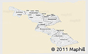 Classic Style Panoramic Map of Chitipa, single color outside
