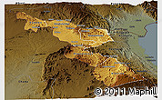 Physical Panoramic Map of Chitipa, darken
