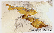 Physical Panoramic Map of Chitipa, lighten