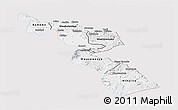 Silver Style Panoramic Map of Chitipa, single color outside