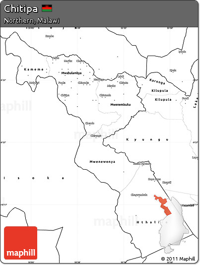 Blank Simple Map of Chitipa