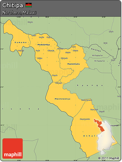 Savanna Style Simple Map of Chitipa
