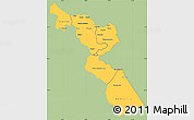 Savanna Style Simple Map of Chitipa, single color outside
