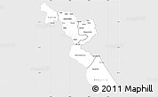 Silver Style Simple Map of Chitipa, single color outside