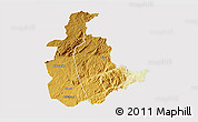 Physical 3D Map of Mabulabo, cropped outside
