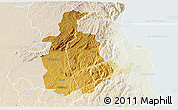 Physical 3D Map of Mabulabo, lighten