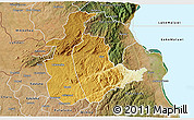 Physical 3D Map of Mabulabo, satellite outside