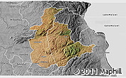 Satellite 3D Map of Mabulabo, desaturated