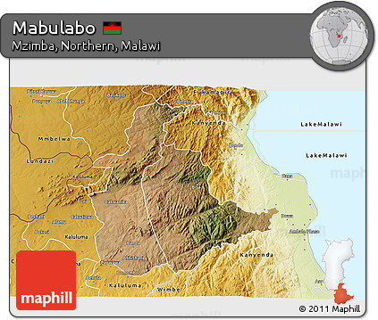 Satellite 3D Map of Mabulabo, physical outside