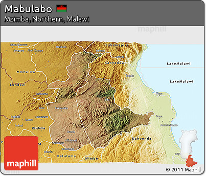 Satellite 3D Map of Mabulabo, physical outside