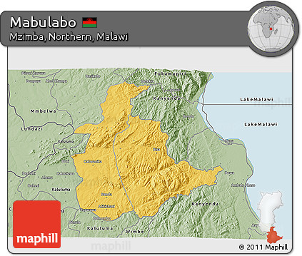 Savanna Style 3D Map of Mabulabo