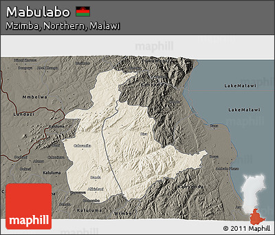 Shaded Relief 3D Map of Mabulabo, darken