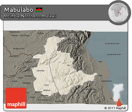 Shaded Relief 3D Map of Mabulabo, darken