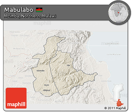 Shaded Relief 3D Map of Mabulabo, lighten