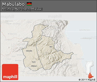 Shaded Relief 3D Map of Mabulabo, lighten