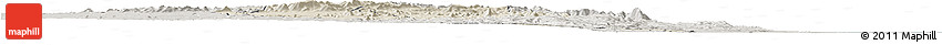 Shaded Relief Horizon Map of Mabulabo, semi-desaturated