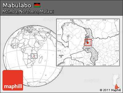 Blank Location Map of Mabulabo, highlighted country, highlighted parent region