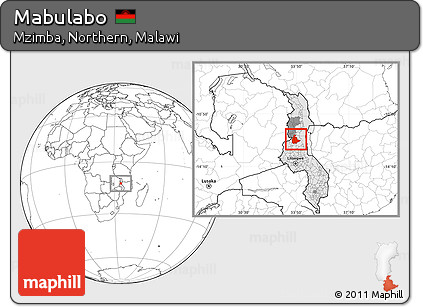 Blank Location Map of Mabulabo, highlighted country, highlighted parent region