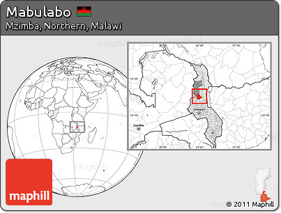 Blank Location Map of Mabulabo, highlighted country, highlighted parent region
